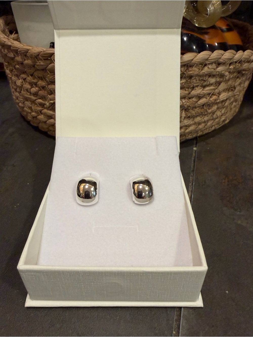NWT- Heaven Mayhem Hoop Earrings in Silver